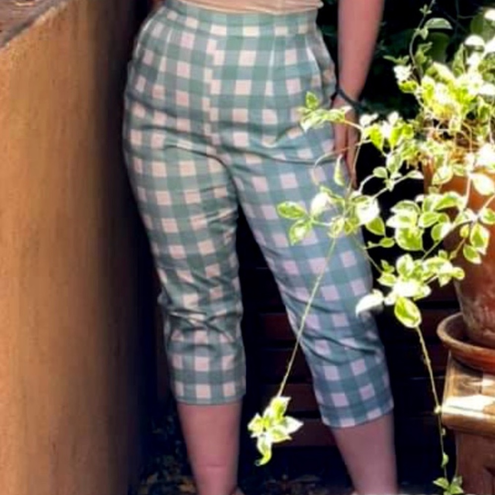 New MINA capris Sage mint vintage style  pants pinup girl clothing PUG couture